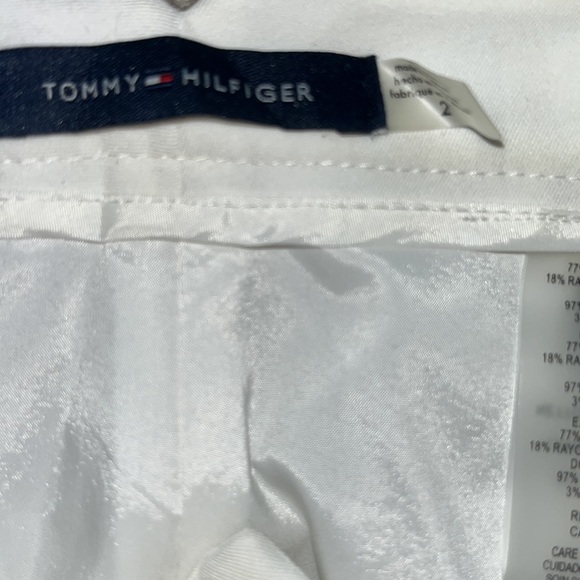 Tommy Hilfiger Ivory Fairfield Trousers Relaxed Fit Size 2 NWT - Picture 12 of 16